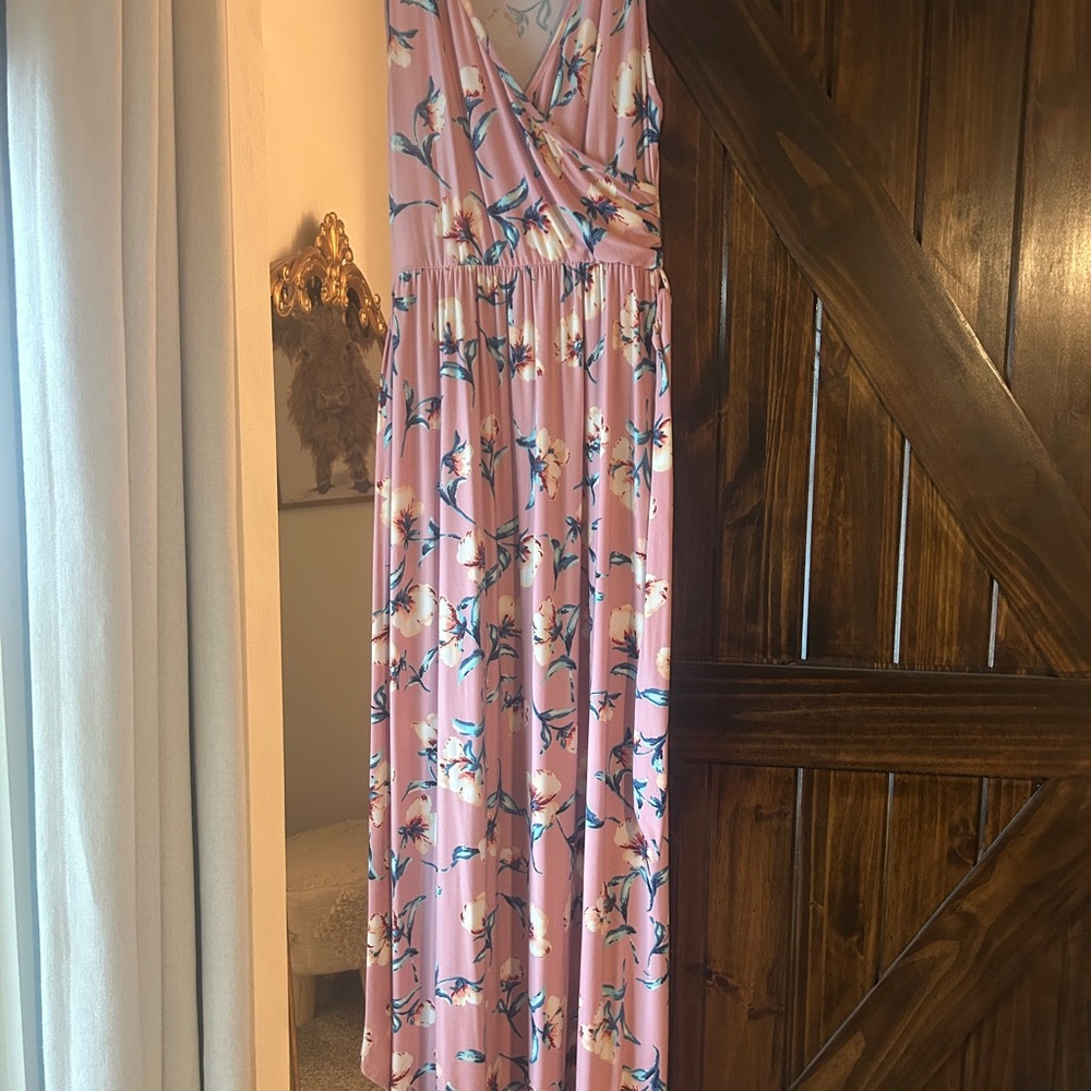 Floral Pink Maxi Dress